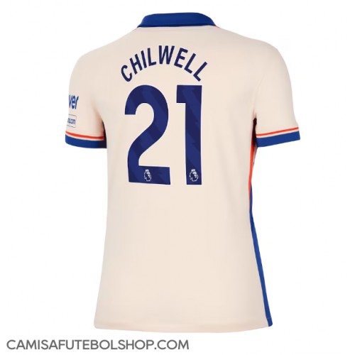 Camisa de time de futebol Chelsea Ben Chilwell #21 Replicas 2º Equipamento Feminina 2024-25 Manga Curta